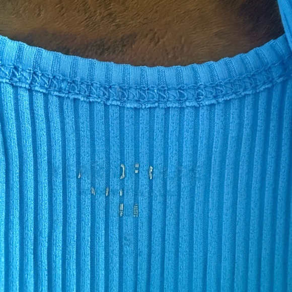 Year of Ours Sky Blue Ribbed Lace-Up Tank Top - Picture 4 of 4